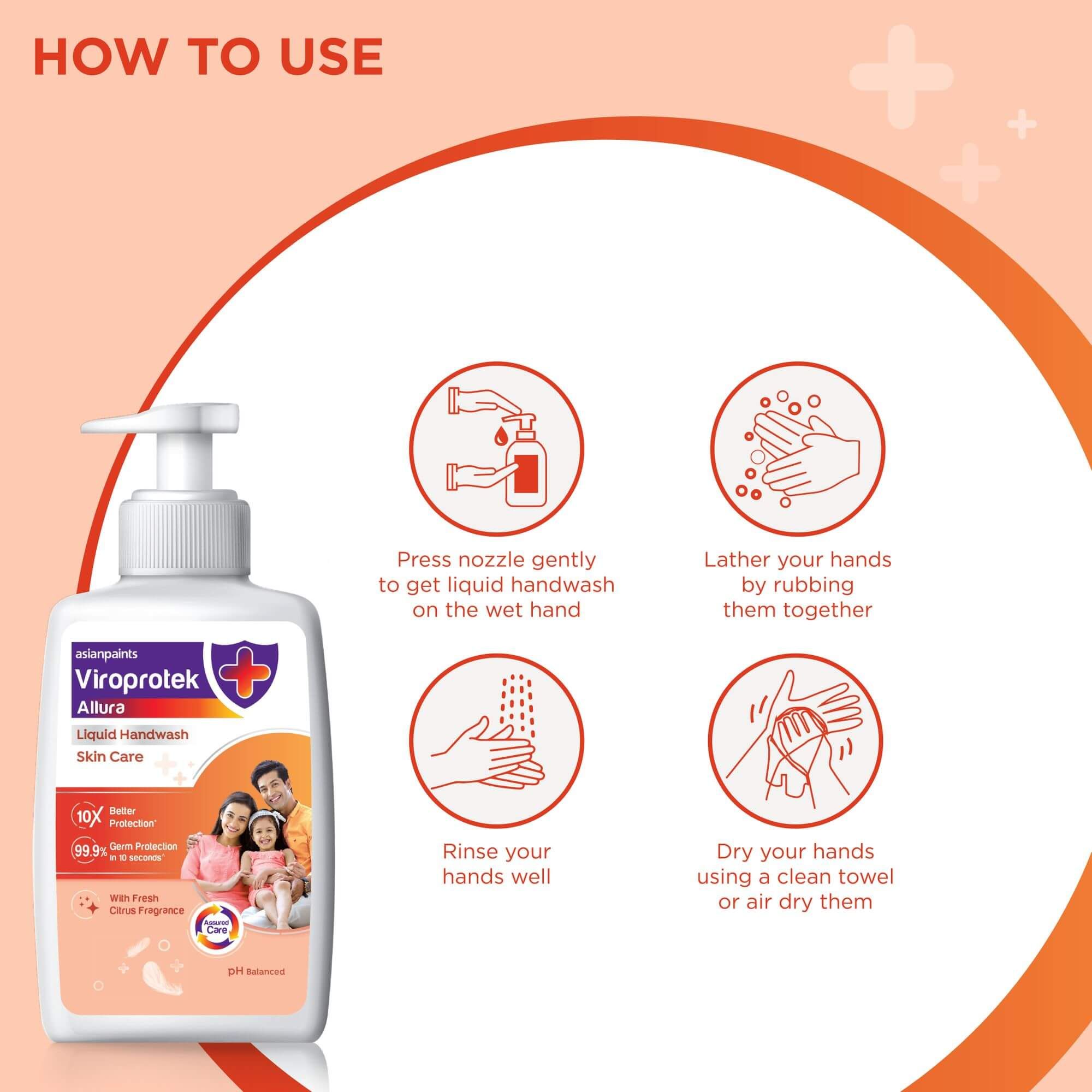 Viroprotek Allura Liquid Handwash Skin Care 200mL