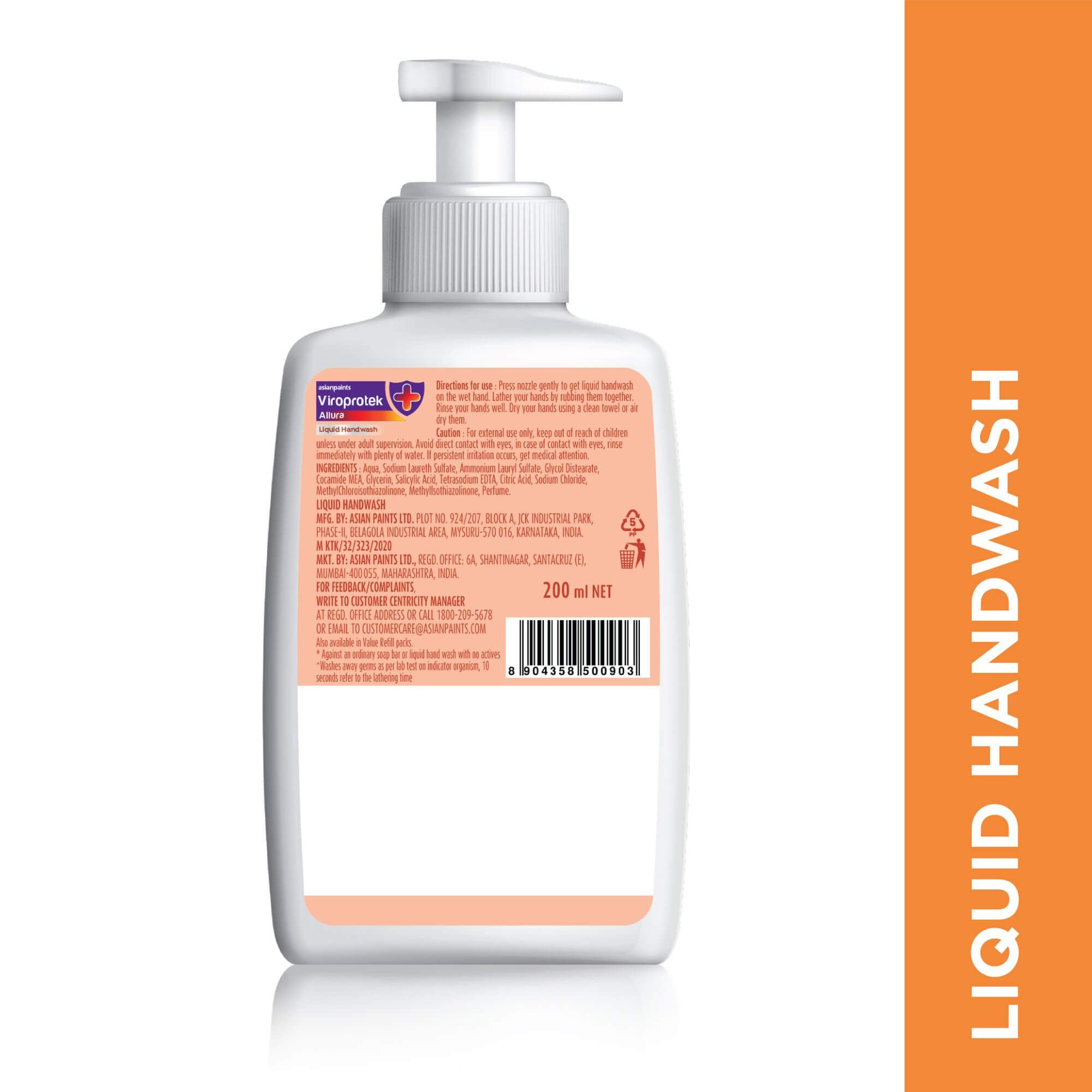 Viroprotek Allura Liquid Handwash Skin Care 200mL