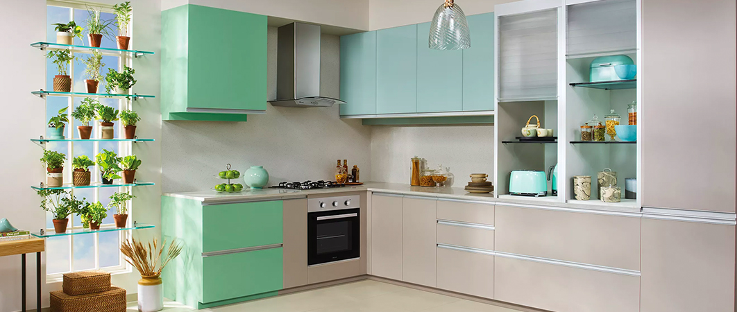 The Nature Lover Kitchen Design - ColourPro Asian Paints