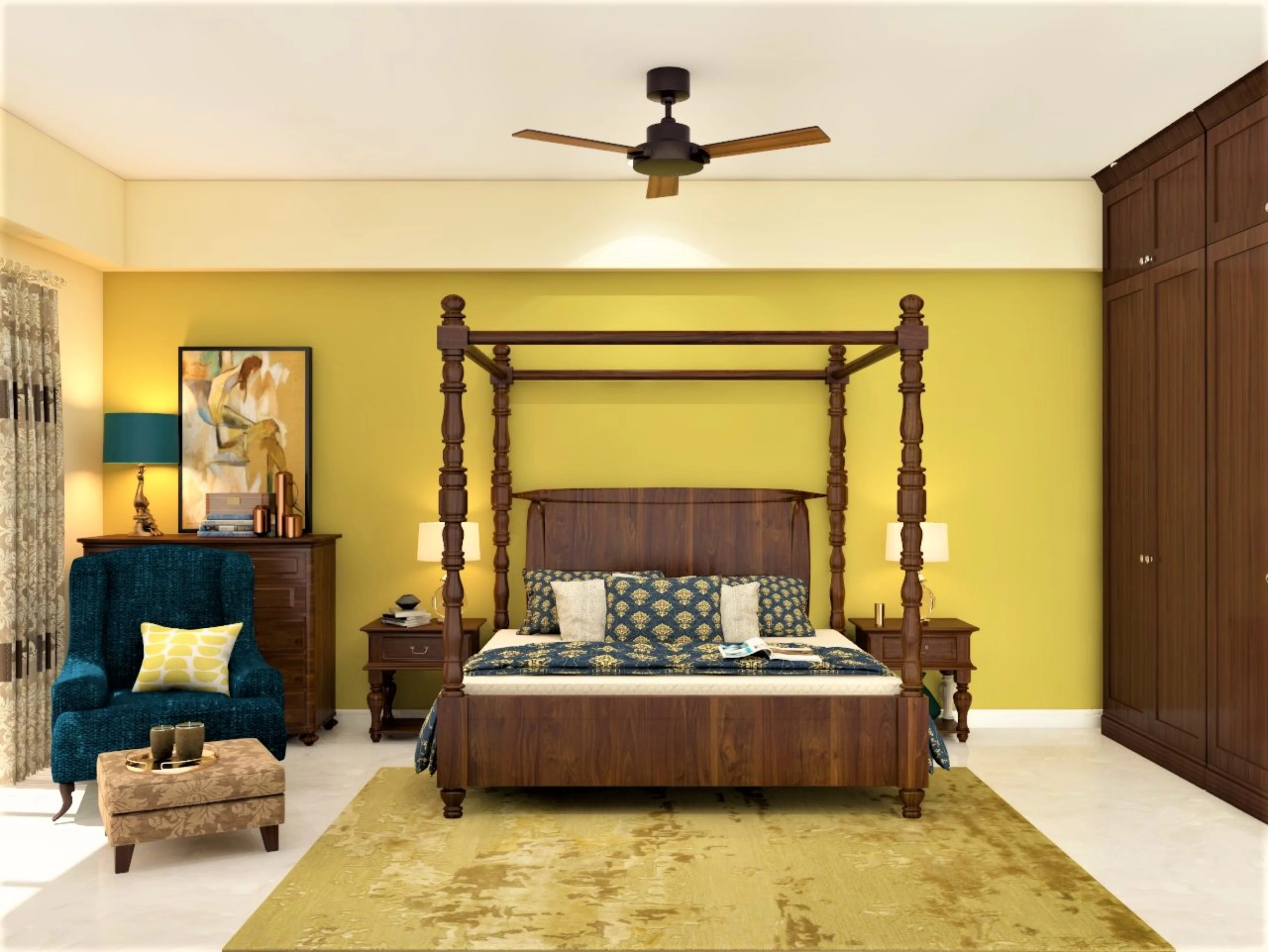 A living space with a Traditional Interior Design