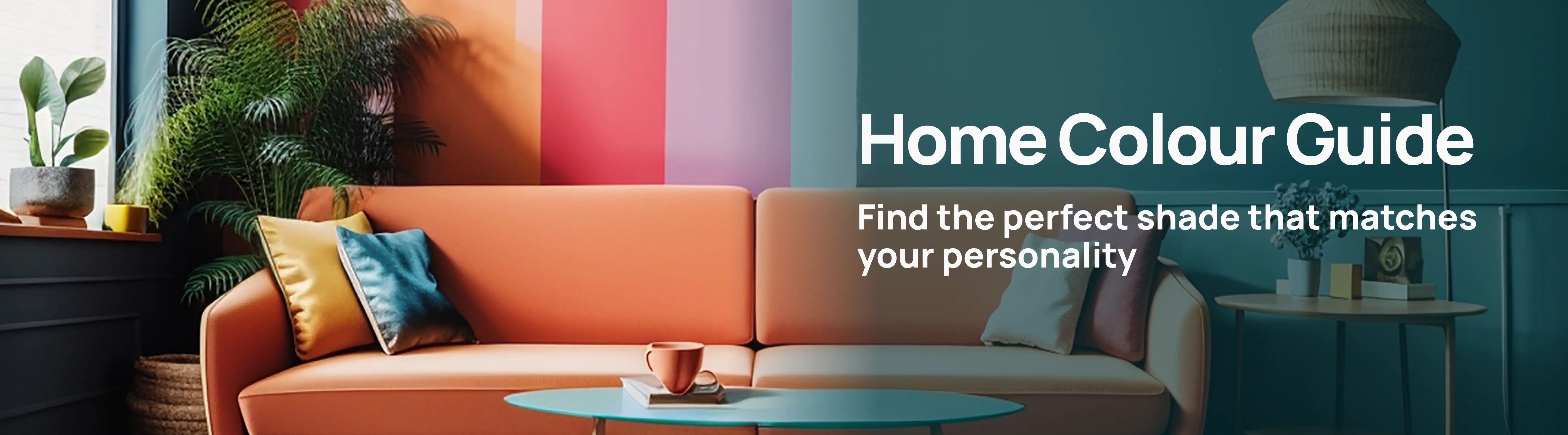 Banner image to a home colour guide to find the perfect shade that matches one's personality