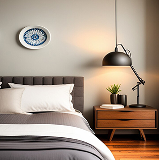 Wall decor with wall plates for your bedroom design - Asian Paints