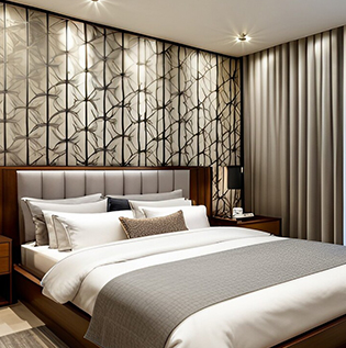 Wallpaper for your bed back design - Asian Paints