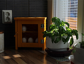 Indoor plant decor for kitchen design - Asian Paints