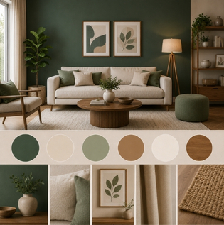 Let the accent wall guide your colours