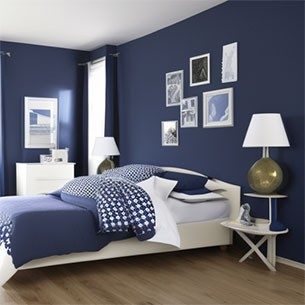 Blue & white two colour combination for the bedroom - Asian Paints Blue & white two colour combination for the bedroom - Asian Paints
