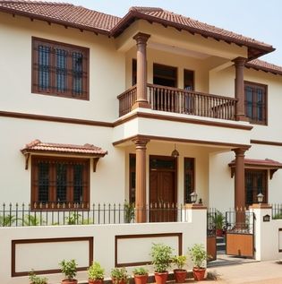 Cream and Brown Classic Exterior Combination