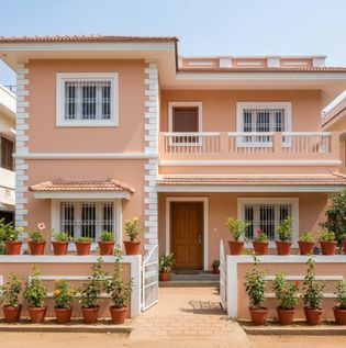 Peach and White Warm Exterior Design