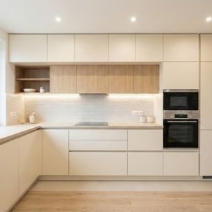 Cream-Coloured Kitchen Cabinets Cream-Coloured Kitchen Cabinets