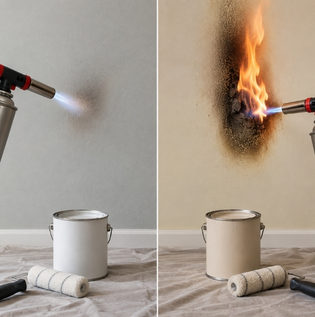 Fire Retardant Paint vs Regular Paint Test