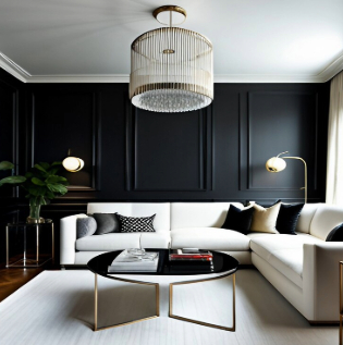 Black and white wall art for living room - Asian Paints
