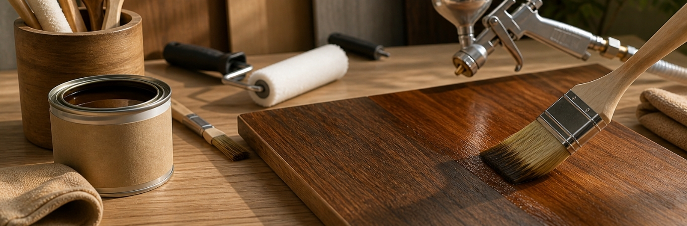 How to Apply Wood Finish Evenly with Brushes and Sprays
