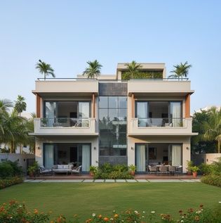 Rear Elevation View with Garden Access