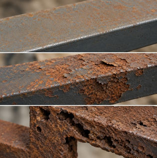 Different Types of Rust Damage on Metal Surfaces