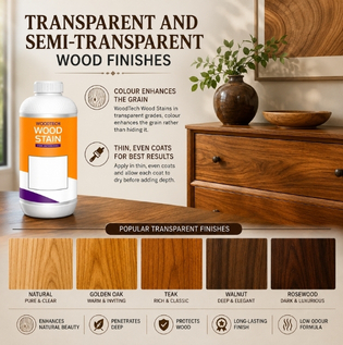 Transparent and Semi-Transparent Wood Finishes
