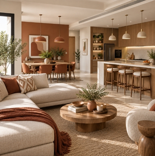 Trending Colour Themes for Open Interiors