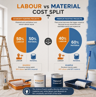 Labour vs Material Cost in House Painting