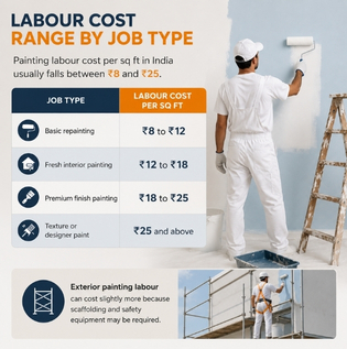 Painting Labour Cost by Different Job Types