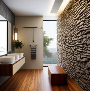 Natural Stonewall Texture For Bathrooms - Asian Paints