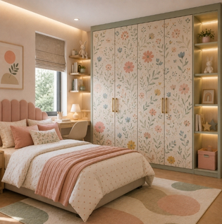 Wallpaper Wardrobe Design for Bedrooms