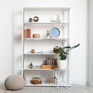 Wooden Metal Bookshelf - Asian Paints Wooden Metal Bookshelf - Asian Paints