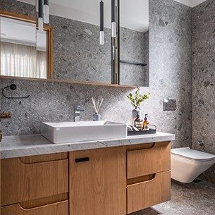 sleek bathroom tile color complements the colorful bathroom tiles - Asian Paints sleek bathroom tile color complements the colorful bathroom tiles - Asian Paints