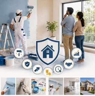 Professional Painting Contractor at Work