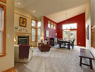 Bright & fun two tone color schemes for living rooms- Asian Paints