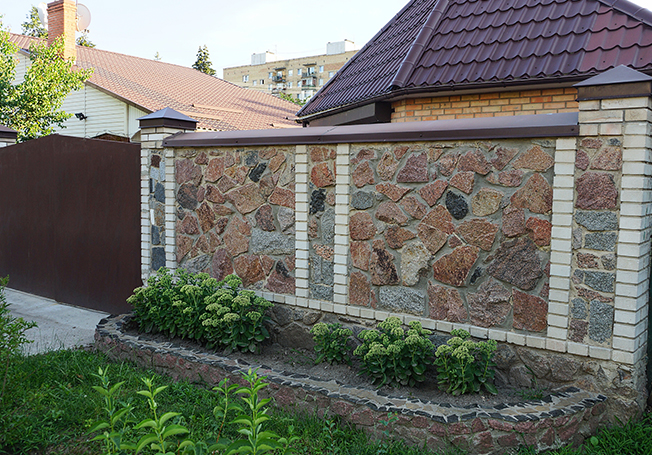 Brown Stone Wall Fence - Asian Paints