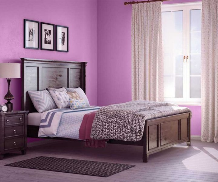 Try Violet Scream House Paint Colour Shades For Walls Asian Paints - Purple Wall Paint Combinations