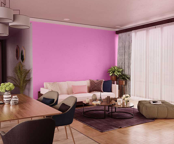 Try Pink Flower House Paint Colour Shades for Walls - Asian Paints