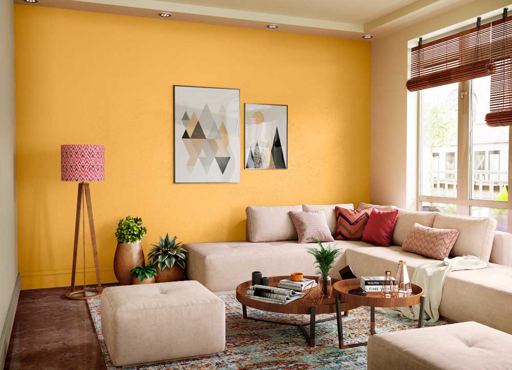 Try Orange Spark House Paint Colour Shades for Walls - Asian Paints