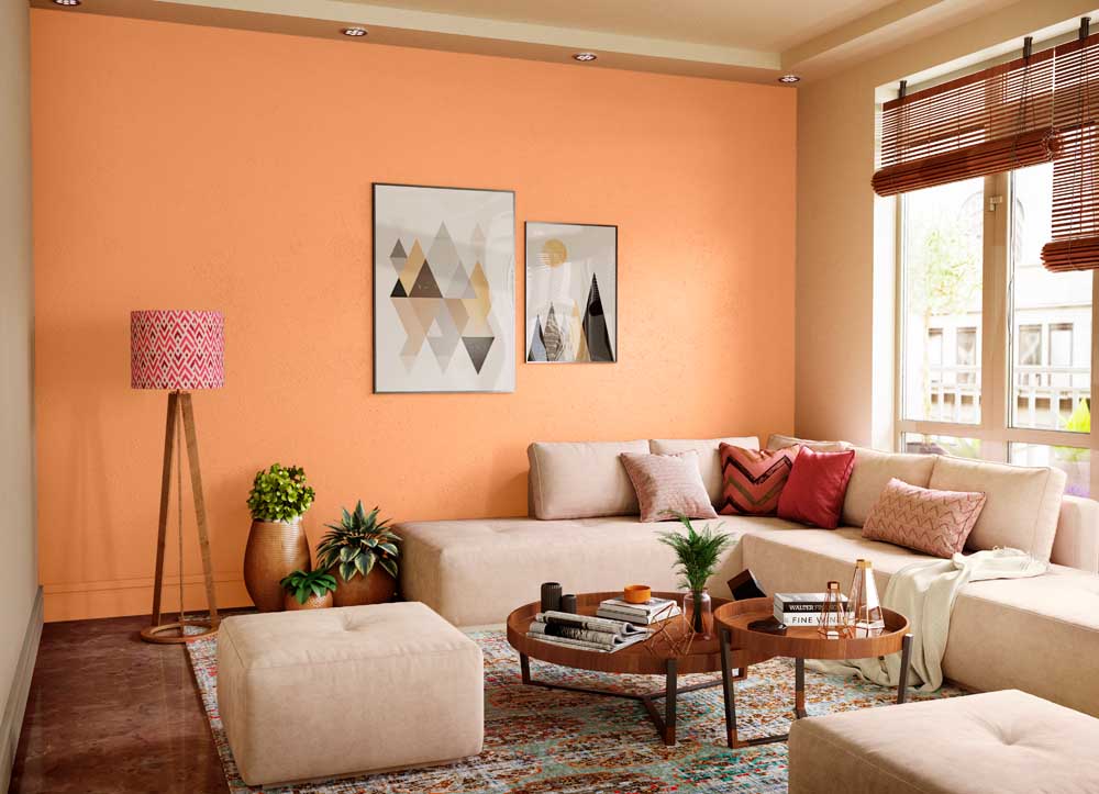 Terracotta Gold Wall Painting Colour 2200 Paint Shades By Asian Paints - Terracotta Interior Paint Color