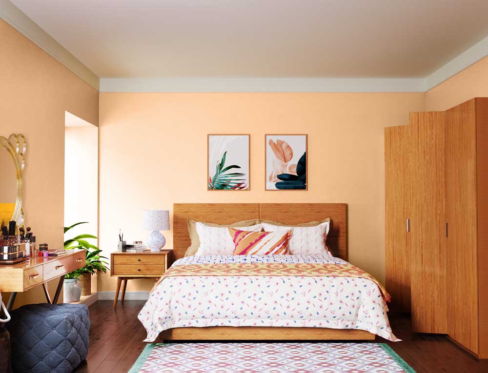 Try Sunshine Peach N House Paint Colour Shades for Walls - Asian Paints