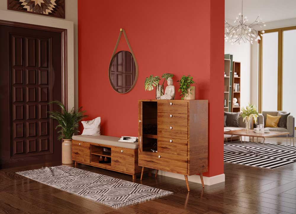 Try Scarlet Sun N House Paint Colour Shades For Walls Asian Paints
