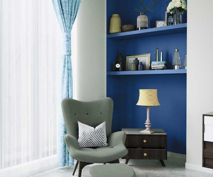 Try Oriental Blue House Paint Colour Shades For Walls Asian Paints - Interior Blue Paint Colours