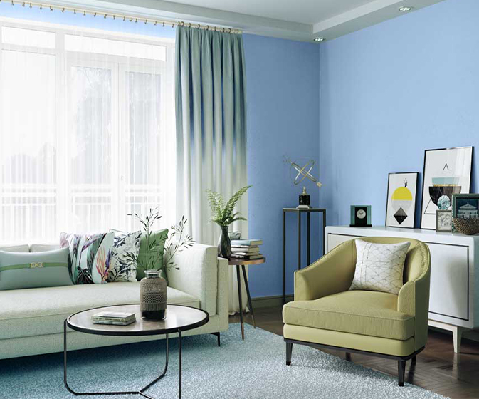 Try Morning Sky House Paint Colour Shades for Walls - Asian Paints