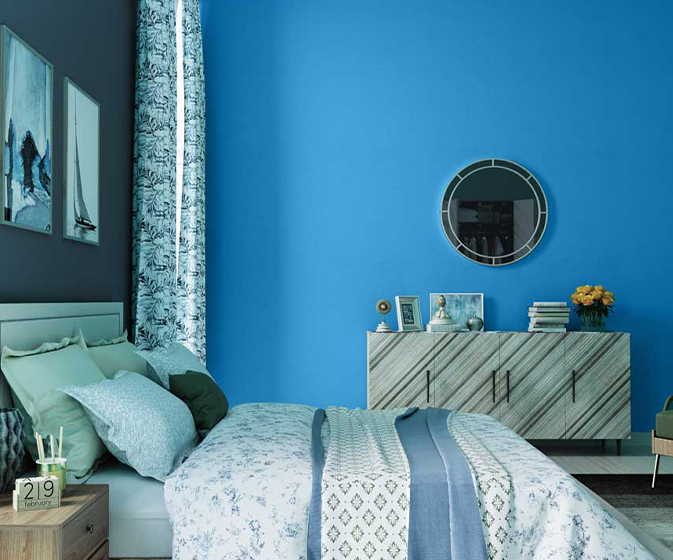 Try Soothing Sapphire House Paint Colour Shades for Walls - Asian Paints