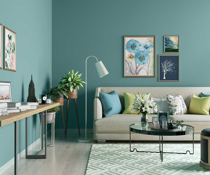 Continental Green Wall Painting Colour: 2200 Paint Colour Shades by