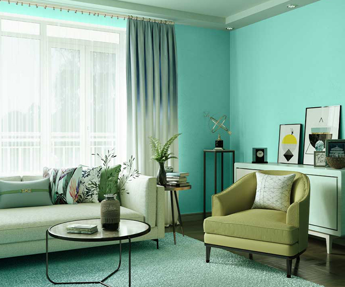 Try Fairytale Green House Paint Colour Shades for Walls - Asian Paints