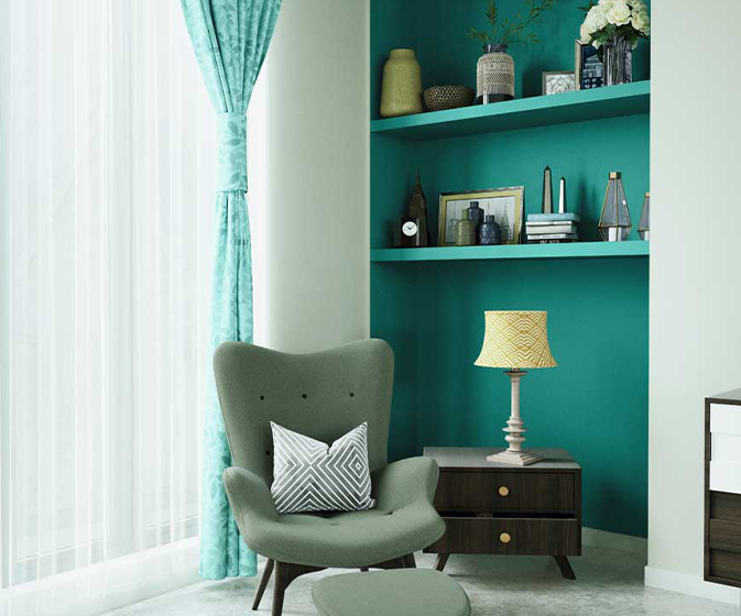 Try Green Rock N House Paint Colour Shades for Walls - Asian Paints