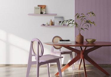 Lush Lavender Dining Room Design