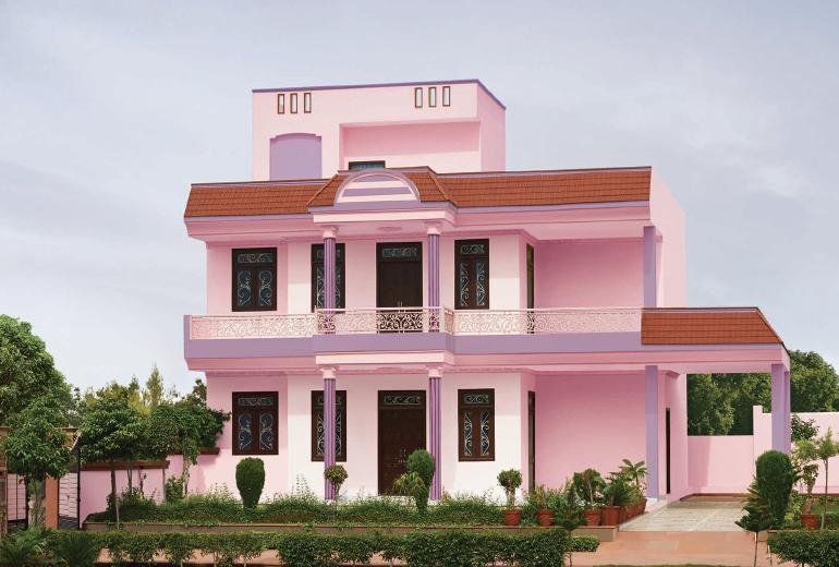 Rose Plume Wall Painting Colour Idea & Wall Design - Asian Paints