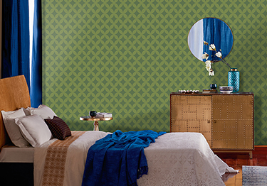Green Wallpaper Master Bedroom Ideas