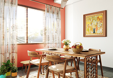 Coral Dining Room Area Design&nbsp;