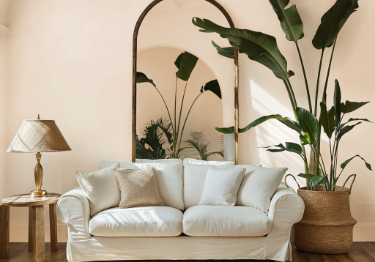 Minimalistic Cream Living Room
