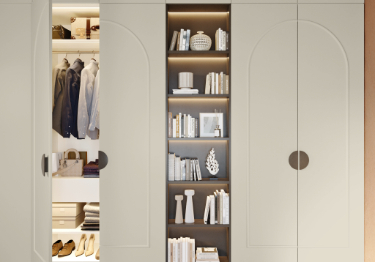 Cream Wardrobe with Arch Design