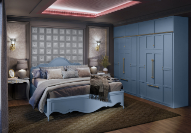 Blue Bed with Calm Vibes
