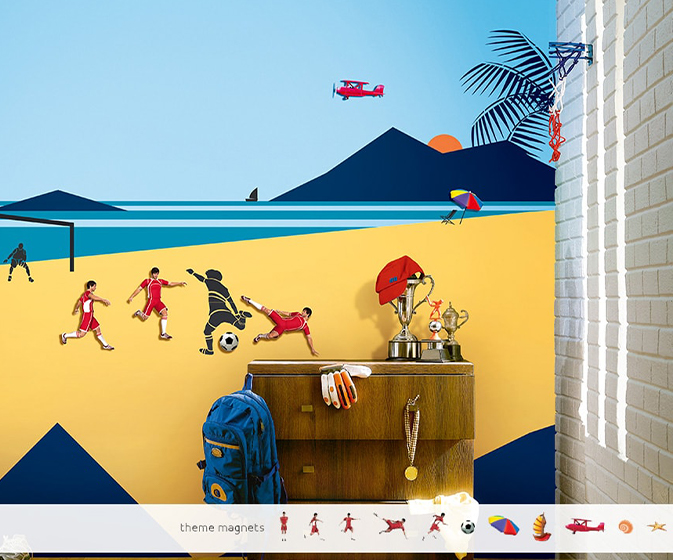 Beach Time Fun Kids Wall Theme - Asian Paints