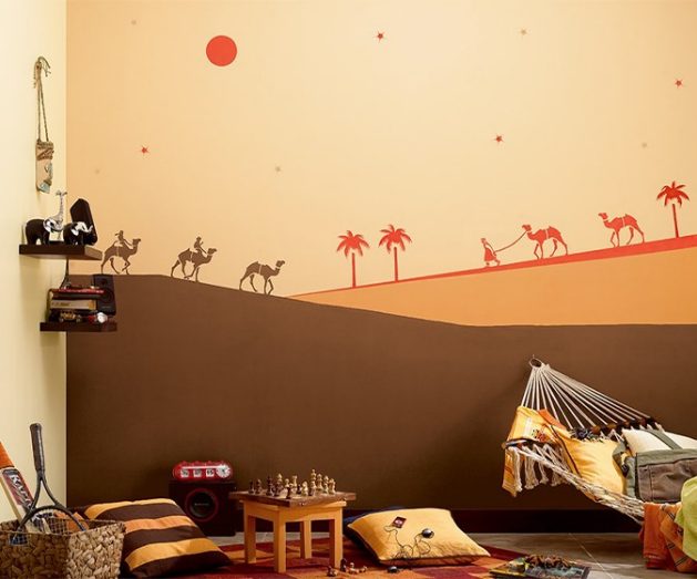 Asian Paints Grapevine Stencil Wall Paint Shadow Dance